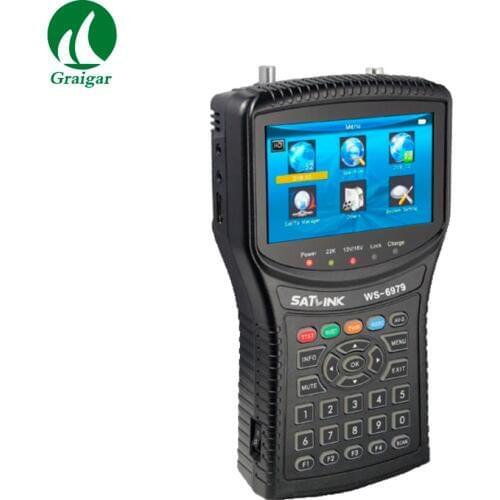 Satlink WS-6979 DVB S2/T2 HD Combo Spectrum MER WS6979 Satellite Finder Spectrum Analyzer Satfinder Meter