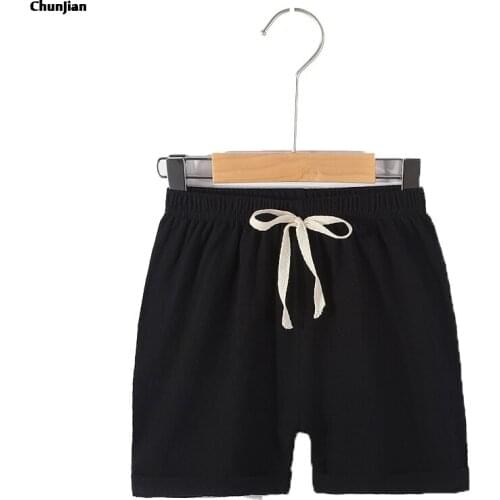 Children Summer Shorts Cotton Solid Elastic Waist Shorts For Boys Girls Fashion Sports Pants Toddler Panties Kids Beach Clothing