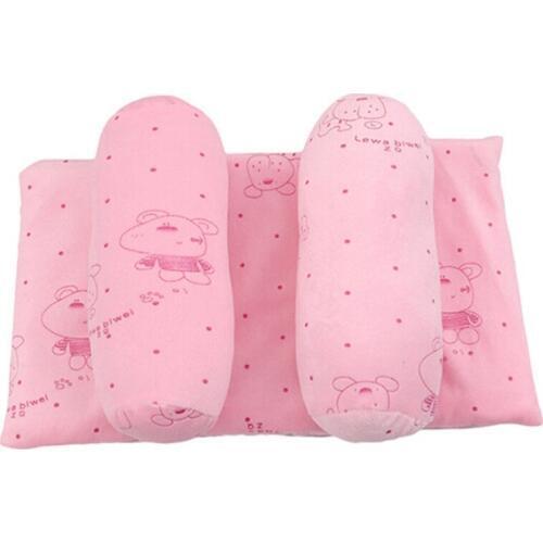 Cute Anti-heading Pillow Infant Baby Soft Pillow Prevent Flat Head Anti Roll Cushion Sleeping Support Baby Cotton Pillows