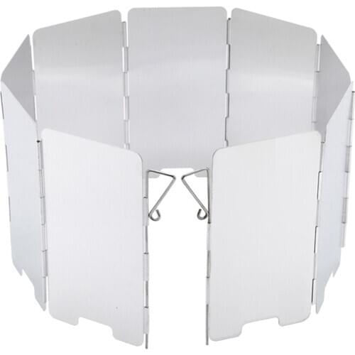 Stove Windscreen Foldable Windshield 9 Plates Outdoor Cooking Burner Portable Camping tool