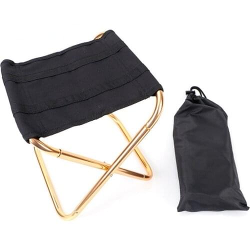 Outdoor Aluminum Alloy Folding Stool Mini Small Horse-rider Fishing Beach Stool Chair Barbecue Camping Portable Folding Chair