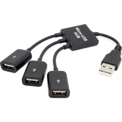 USB 2.0 to 3 Ports USB Hub Cable Bus power For Laptop Macbook Notebook PC & Mouse & Flash Disk