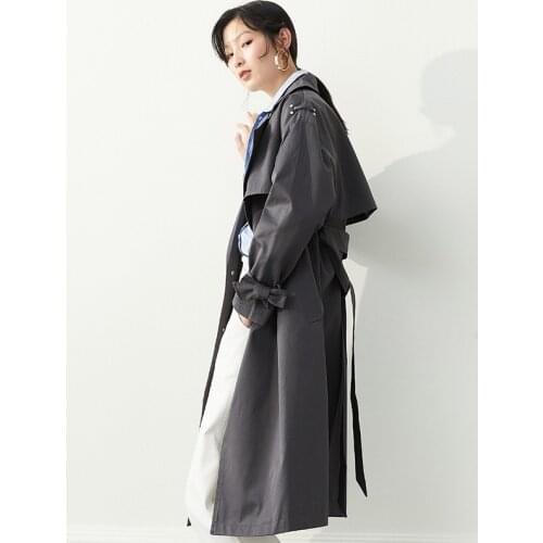 Windbreaker Womens Middle Long Casual 2021 Spring Dress New Yft Temperament Goddess Fan Yinglun Fashion Coat