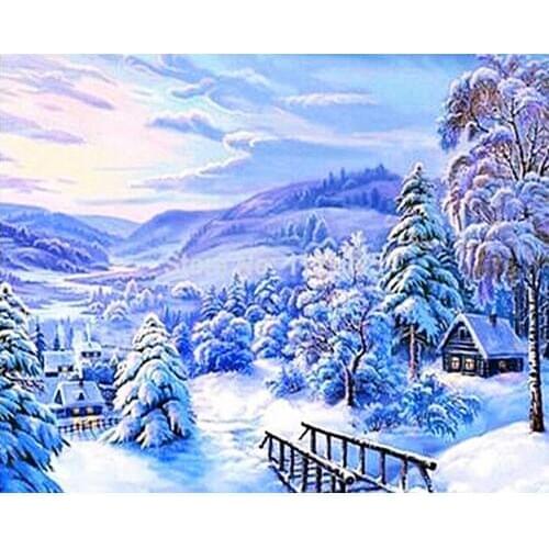 Snowing style Embroidery Counted Cross Stitch Kits Needlework - Crafts 14 ct DMC Color DIY Arts R23865