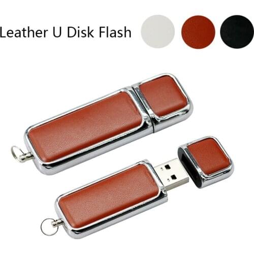 High Quality USB Flash Drive PU Leather Key Chain USB Flash 128GB 64GB 32GB 16GB 8GB 4GB Pen Drive Commercial Memory Stick Cle