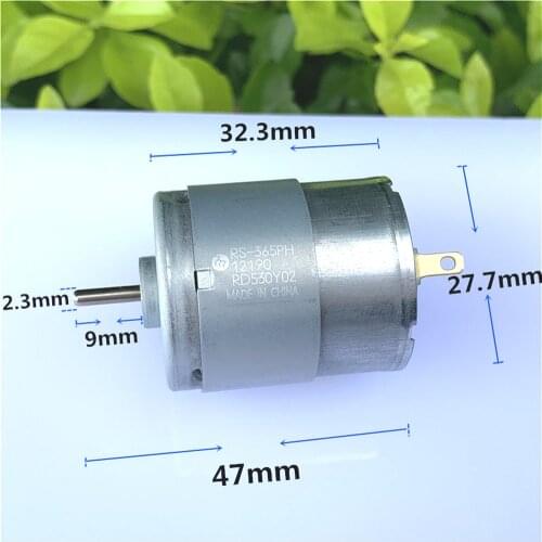 High Speed Mabuchi Mini RS-365PH-12190 Motor DC 12V-24V 18V Carbon Brush Hot Air Gun Household Appliances Massage Stick