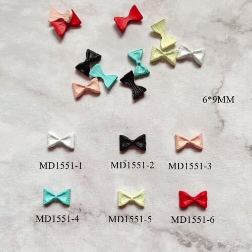 10pcs/bag Nail Art Metal 3D Charms Different Curve-back Bow Bowtie Decoration MD1551