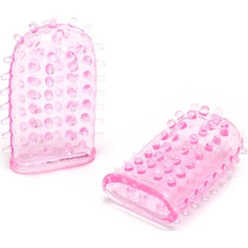 Finger Penis 2pcs Sleeve Vibrator Squirt G-spot Penis Vagina Clit Stimulate Masturbation Dildo Adult Sex Toys for Woman