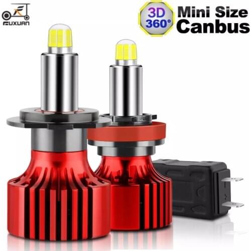 2pcs H4 Car Headlight 48CSP H7 Led Bulb H1 H3 H8 H11 H13 H27 880 Canbus Error Free Auto Lamp HB3 HB4 80W 360° 3D Lighting Turbo