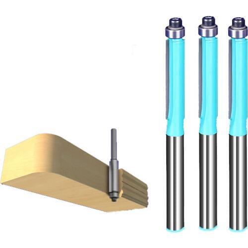 3pcs 1/4 shank 6.35mm length 30mm trimming end mill trimmer cleaning wood working tools milling cutter 9276