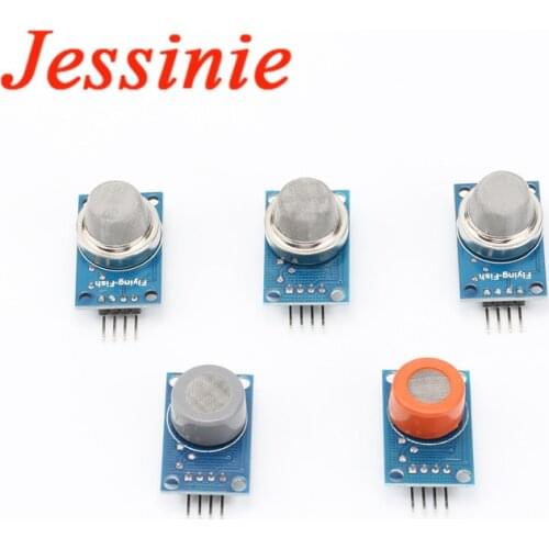 5Pcs Gas Detection Module MQ-2 MQ-3 MQ-7 MQ-8 MQ-135 MQ2 MQ3 MQ7 MQ8 MQ135 PCB Gas Sensor Module (5 Value*1 Pcs)