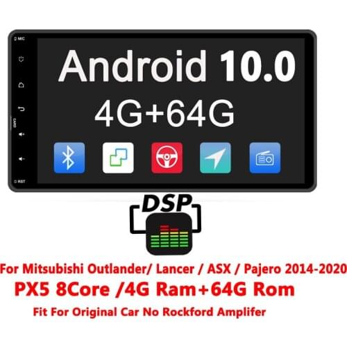 Bonroad Android 10.0 Car Multimedia Player For Mitsubishi outlander/ lancer/asx 2014 Video Radio Audio Ram2G -4G Rom 32G-64G