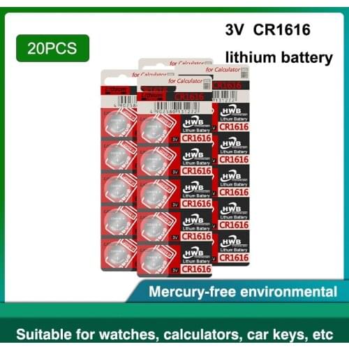 20pc cr1616 DL1616 BR1616 ECR1616 5021LC L11 L28 KCR1616 3v For maxell button cell coin batteries for watch Suitable Watch