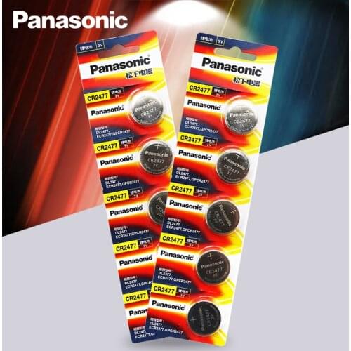 10PCS New Panasonic CR2477 3V CR 2477 High Performance High Temperature Resistant Button Coin Battery Cell Batteries Card pac