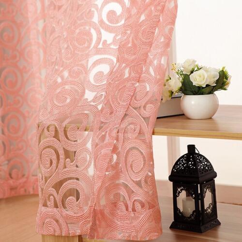 European Luxury Curtains for Bedroom Gray Coffee 3d Tulle Multicolored Nice Sheer For Living Room Curtain Fabrics A8