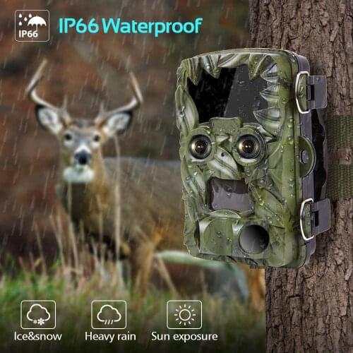 Trail Camera Night Vision 4K 20MP 170 Degree Wide Angle Wildlife Cameras H8201 Photo Traps Waterproof Outdoor Hunting Camera