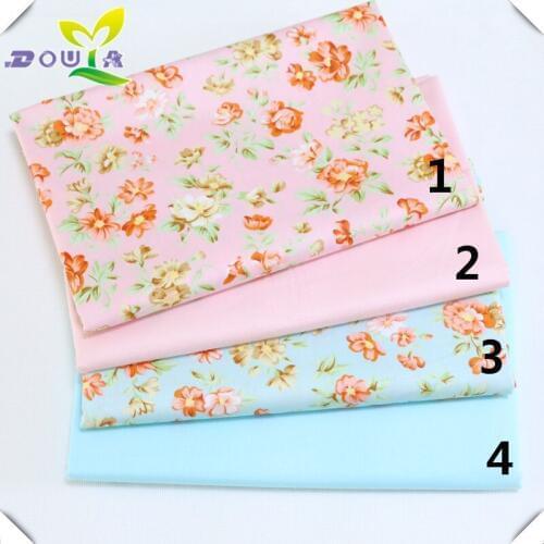 Cotton printed cloth small Suihua twill textile quilt cotton fabric handmade cloth bed linen apron group