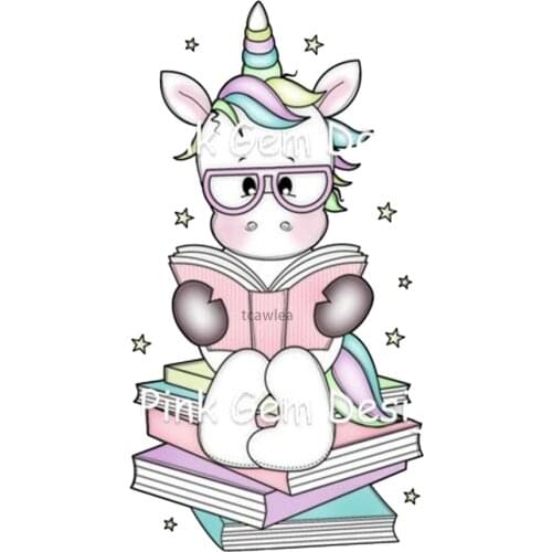 Reading Book Clever Unicorn Metal Cutting Dies Lovely Animal Doll Stencil for DIY Craft Scrapbooking Cards Decorative