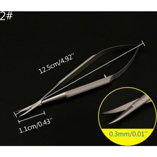 Microscopic Scissor Forcep Probe Micro Hook Tweezer Spatula 12cm Stainless Steel