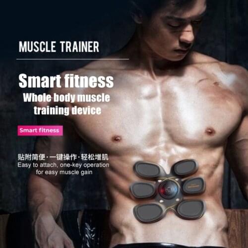 Newest EMS Smart Fitness Abdominal Muscle Stimulator Phone App Control Electric Weight Loss Stickers Muscle Relaxation Massager