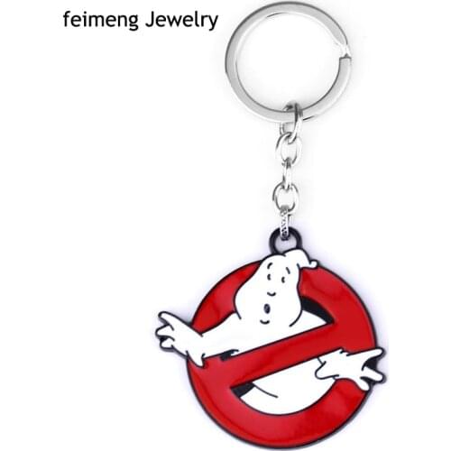 Wholesale Ghostbusters Key Chain Hot Movie Key Rings Chaveiro Car Keychain Jewelry Game Key Holder Souvenir High Quality Gift