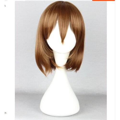 Chara Undertale Revistar Wig Brown Resistant To Heat Synthetic Hair Cosplay Wigs + Cap Wig