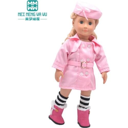 Fits 45cm American doll clothes Three-piece fashion flight attendant suit