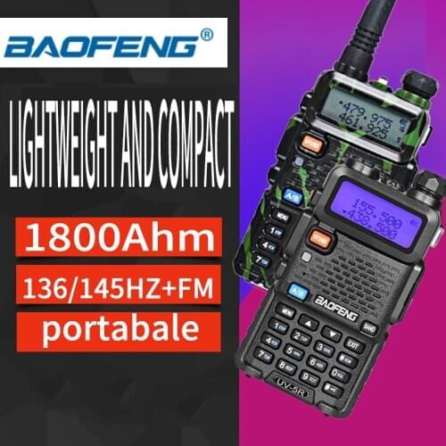 Baofeng walkie talkie radio uv 5r Portable for hunting Two-way ham walkie-talkie Speakers for car handy 10 km vhf uhf Intercom