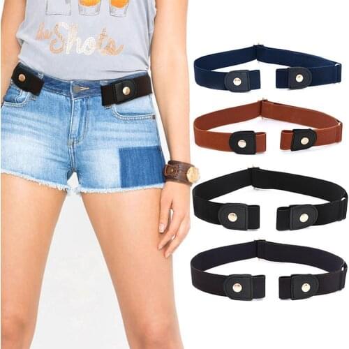 Waist Belt No Hassle Belt DropShipping Adjustable Buckle Free Faux Leather Stretch Waist Belt for Women Buckle-Free Waist Belt