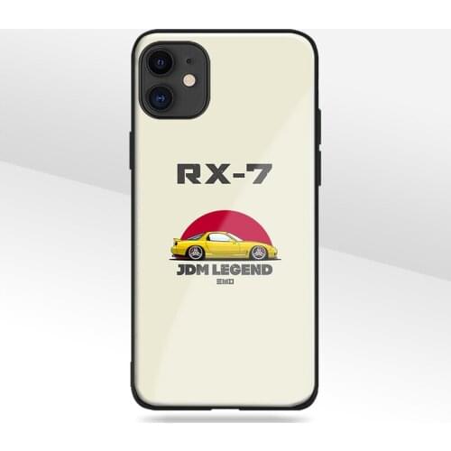 Rx7 Jdm Legends Cars Glass Soft Silicone Phone Case FOR IPhone SE 6s 7 8 Plus X XR XS 11 12 Mini Pro Max Sumsung Cover Shell