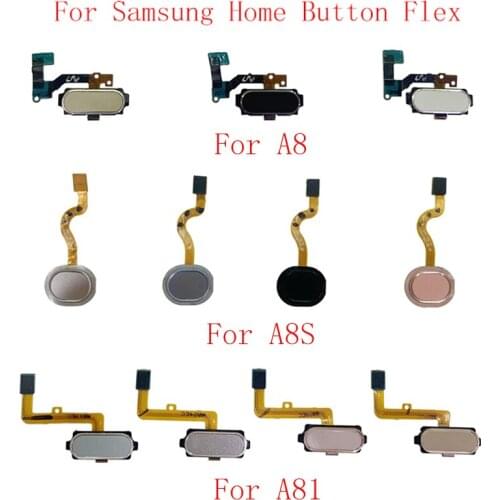 Fingerprint Sensor Home Button Flex Cable Ribbon For Samsung A8 A8000 A8S G8870 A81 A8100 A810F Touch Replacement parts