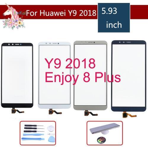 10pcs/lot Touchscreen For Huawei Y9 2018 Enjoy 8 Plus Touch Screen FLA-AL00 Touch Panel Sensor Digitizer Front Glass Outer Lens