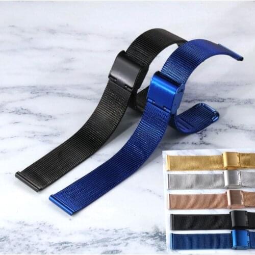 Universal Milanese Watchband 8 10 12 14 16 18 20 22 24 MM Watch Band Smart Stainless Steel Strap Drop Shipping for Huawei