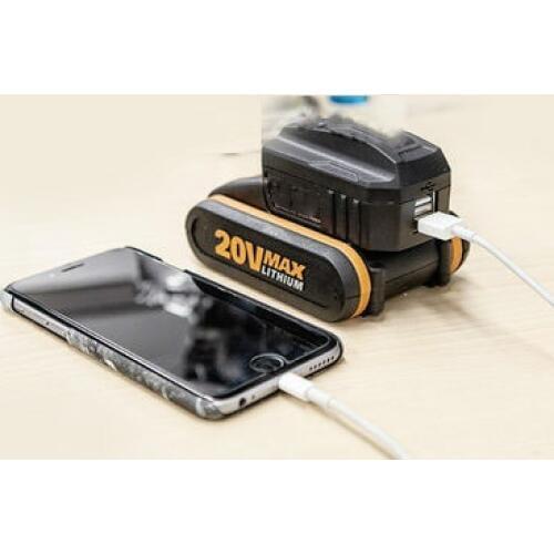 Battery Converter USB Charging Adapter WA4009 for worx liion 20v battery WX390/WX176/WX678/Wu278/WG329/WG169E/WX372/WX523/WU268
