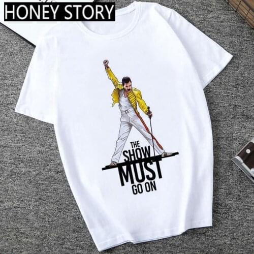 Women Hip Hop Harajuku Tshirt Freddie Mercury The Queen Band T Shirt Cool Graphic Streetwear Ladies Funny Tops Tee Femme