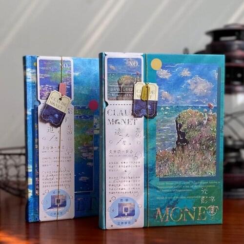 1 Book Literature and Art Retro Handbook Business Multifunction Illustrated Color Page Book Student Supplies