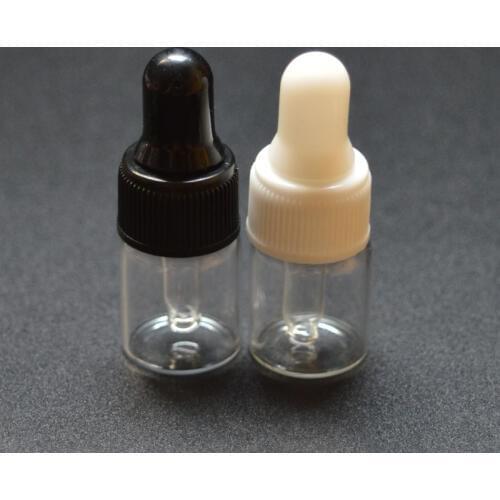 10pcs Clear Small Glass Bottle 1ml Sample Vial For Essential Oil Vial Perfume Tiny Portable Bottle