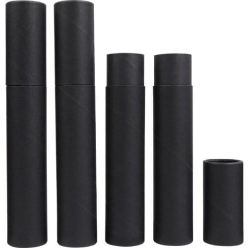 100pcs/lot Black Kraft Paper Incense Tube Incense Barrel Small Storage Box For Pencil Joss Stick Convenient Carrying Wholesale