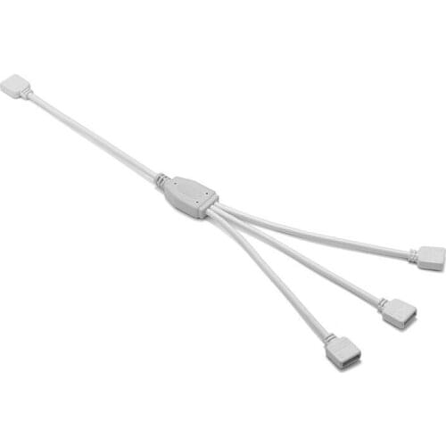 1 To 3 Way 4 Pin RGB Power Connector Splitter Cable Female To Female Copper RGB Extension Wires For 5050 RGB LED Strip Light