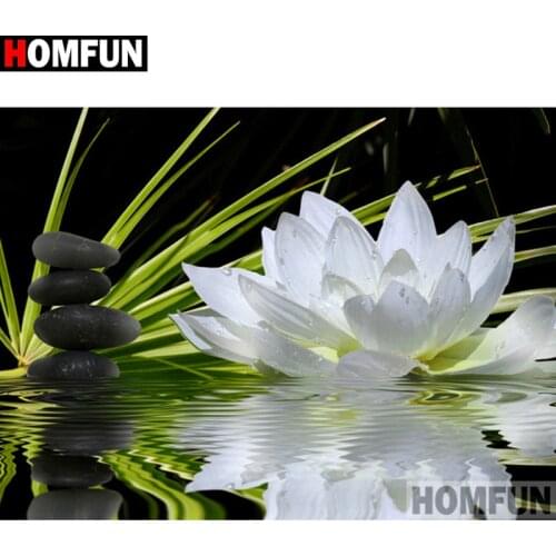 HOMFUN Full Square/Round Drill 5D DIY Diamond Painting "Flower landscape" Embroidery Cross Stitch 5D Home Decor Gift A17038