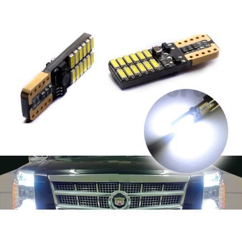 Free shipping 2PC CAN-bus T10 194 White LED 24-SMD Front Sidemarker For CADILLAC ESCALADE, etc