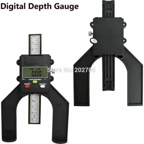 Digital Depth Gauge Height Gauge Digital Tread Depth Gauge LCD Magnetic Self Standing Aperture 80mm/50mm Hand Routers