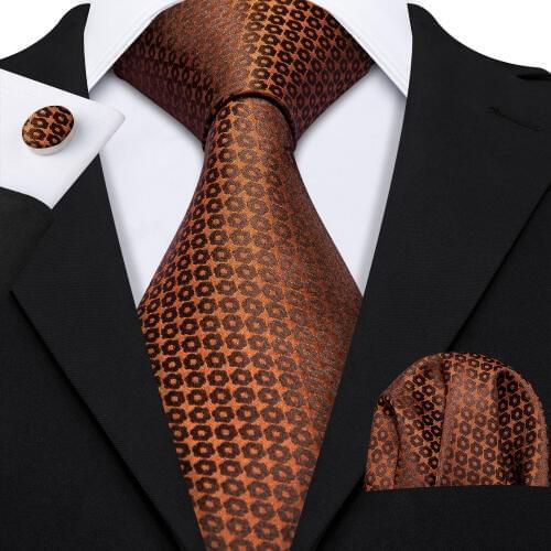 Barry.Wang Designers Gold Floral 8.5cm Wide Silk Tie Hanky Box Set Gifts For Men Wedding Groom Business Party Neckties LS-5142