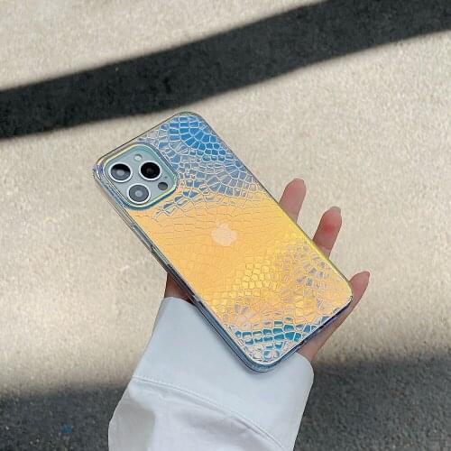 Changing colors Glossy mirror Soft Phone Case For apple iPhone 12 Pro 7 8 Plus X XS XR MAX 11 MiNi SE cover