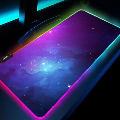 Gamer Pink Setup Rgb Mousepad Rgb Mouse Pad Gamer Accessories Deskmat Backlit Mat Carpet Gaming Computer Rubber Rug DropShipping