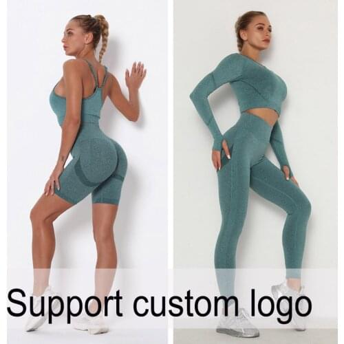 Seamless Women Yoga Set Workout Bra Outfit Gym Clothing Fitness Sportswear Tights High Waist Leggings Sport Pant Suit Tracksuit