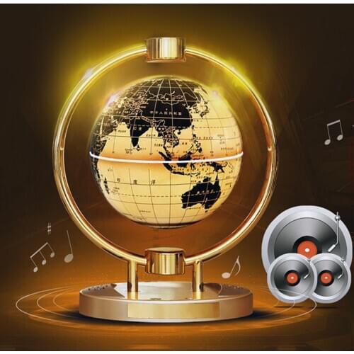 Magnetic Floating Map Globe with Round Socket, Rotating Planet Earth Globe Ball Anti Gravity LED Light Lamp- Educational Gifts
