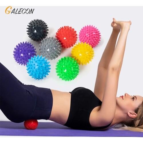 PVC 7.5/9cm Spiked Yoga Ball Sports Massage Ball Foot Massage Ball Spiny Grip Ball Gym Fascia Ball Relaxation Decompression Tool