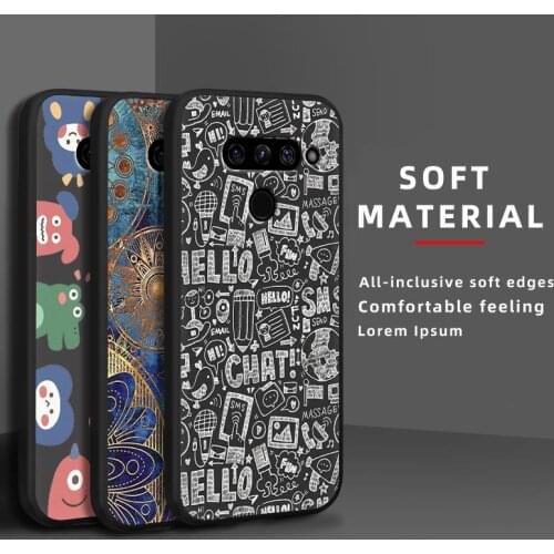 Cartoon Silicone Phone Case For LG V50/V50 ThinQ Back Cover Soft Case Anti-dust Full wrap
