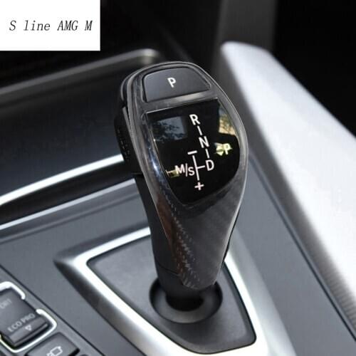 Car Carbon Fiber Interior Central Control Gear Shift Panel Cover Stickers For BMW 1 3 5 Series F20 F30 f10 f32 F25 X5 F15 X6 F16
